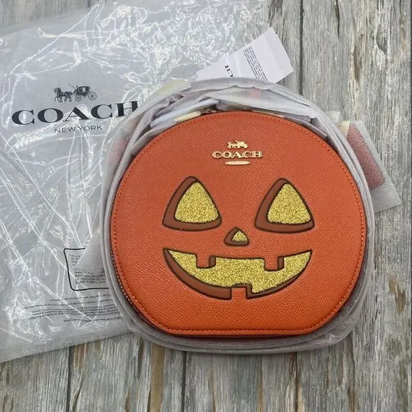 Canteen Crossbody Bag With Halloween Pumpkin Jack-o’-lantern Print Purse - Picture 8 of 8